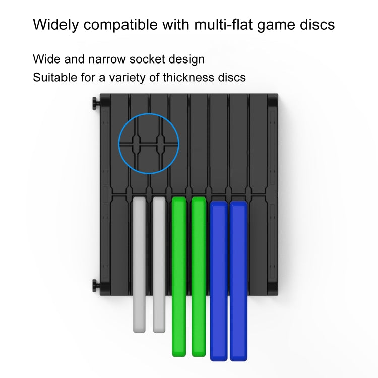 Staffa da parete per archiviazione CD e carte da gioco