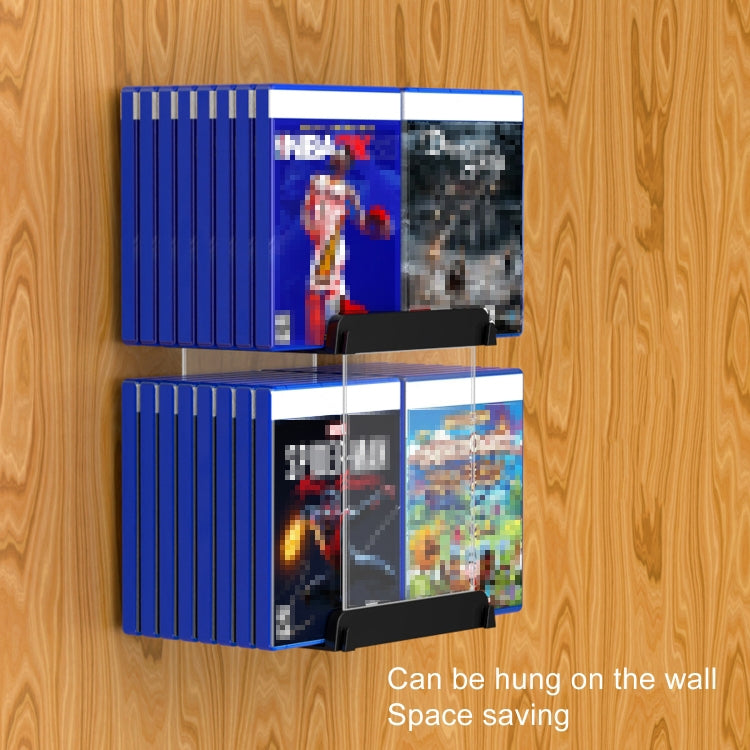 Staffa da parete per archiviazione CD e carte da gioco