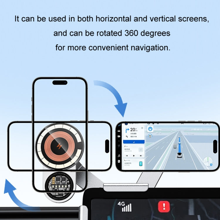 Supporto per telefono cellulare con ricarica wireless per auto per Tesla Model 3 e altri modelli