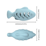 Giocattolo per gatti in silicone a forma di pesce