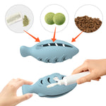 Giocattolo per gatti in silicone a forma di pesce