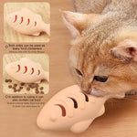 Giocattolo per gatti in silicone a forma di pesce