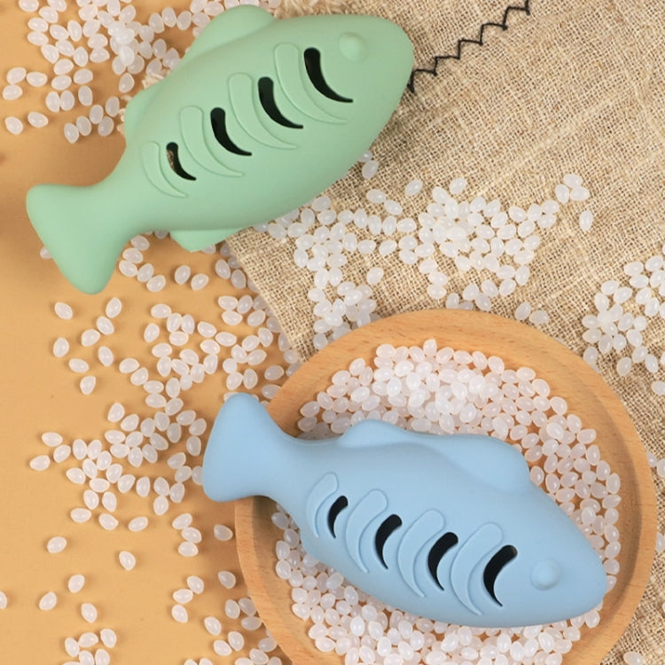 Giocattolo per gatti in silicone a forma di pesce