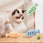 Giocattolo per gatti in silicone a forma di pesce