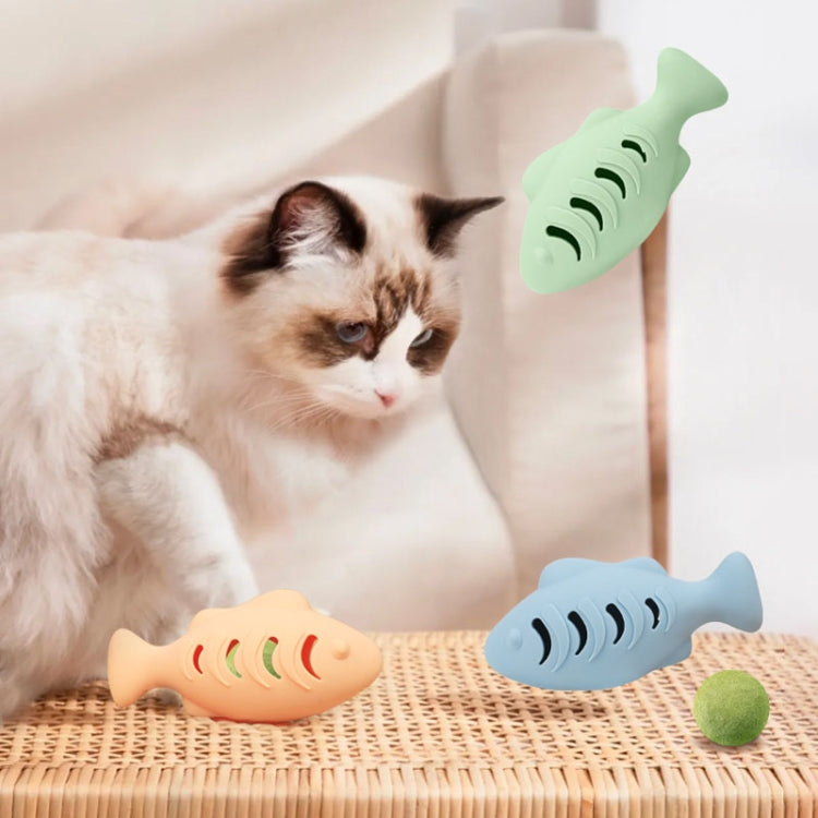Giocattolo per gatti in silicone a forma di pesce