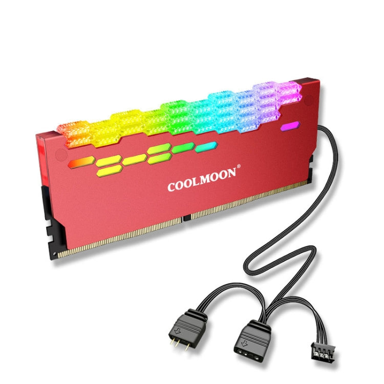 COOLMOON RA-2 dissipatore di calore radiatore di raffreddamento ARGB colorato lampeggiante banca di memoria per accessori per computer desktop PC