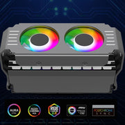 Desktop ARGB Memory Cooler Controllo della temperatura PWM Doppia ventola, per DDR / DDR2 / DDR3 / DDR4 / DDR5