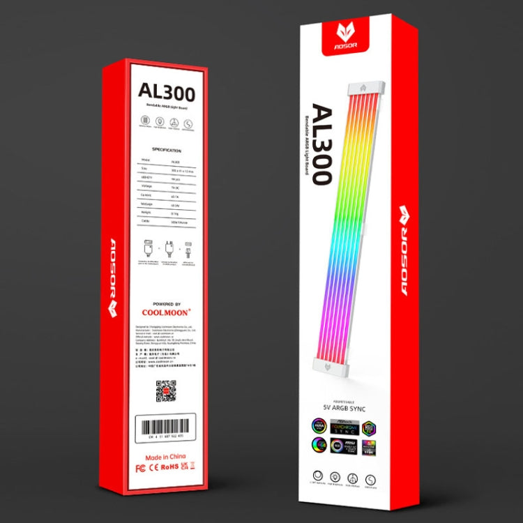 AOSOR AL300 Computer Glow Line ARGB Neon Cavo Scheda madre Telaio Luce Striscia Decorazione lavagna luminosa, AL300