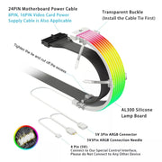 AOSOR AL300 Computer Glow Line ARGB Neon Cavo Scheda madre Telaio Luce Striscia Decorazione lavagna luminosa, AL300