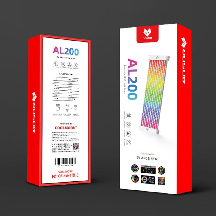 AOSOR Al200 Neon Cable Scheda madre del computer Scheda grafica Glow Board Decorazione della linea di alimentazione, AL200