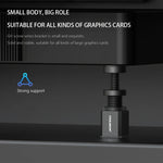 COOLMOON Supporto per scheda grafica Scheda grafica per computer desktop Staffa di supporto verticale superiore Vite Aste di supporto telescopiche, 2.8-5cm (Black), 2.8-5cm (Silver), 5-8cm (Black), 5-8cm (Silver), 7.5-12cm (Black), 7.5-12cm (Silver)