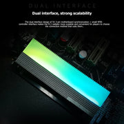 COOLMOON CM-M2A M.2 2280 Dispositivo di raffreddamento per unità a stato solido Dissipatore di calore per disco rigido ARGB da 5 V, CM-M2A