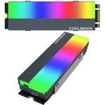 COOLMOON CM-M2A M.2 2280 Dispositivo di raffreddamento per unità a stato solido Dissipatore di calore per disco rigido ARGB da 5 V, CM-M2A