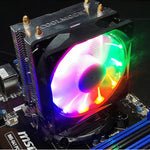 COOLMOON Frost doppio tubo di rame CPU ventola PC desktop illuminato silenzioso AMD dispositivo di raffreddamento raffreddato ad aria, P2 Magic Moon Edition Single Fan, P22 Magic Moon Edition Double Fan, P2 Streamline Edition Single Fan                ...