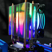 COOLMOON Frost doppio tubo di rame CPU ventola PC desktop illuminato silenzioso AMD dispositivo di raffreddamento raffreddato ad aria, P2 Magic Moon Edition Single Fan, P22 Magic Moon Edition Double Fan, P2 Streamline Edition Single Fan                ...