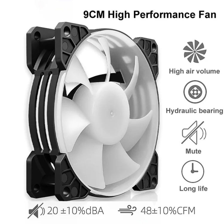 COOLMOON Frost doppio tubo di rame CPU ventola PC desktop illuminato silenzioso AMD dispositivo di raffreddamento raffreddato ad aria, P2 Magic Moon Edition Single Fan, P22 Magic Moon Edition Double Fan, P2 Streamline Edition Single Fan                ...