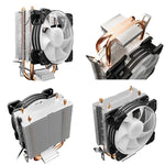 COOLMOON Frost doppio tubo di rame CPU ventola PC desktop illuminato silenzioso AMD dispositivo di raffreddamento raffreddato ad aria, P2 Magic Moon Edition Single Fan, P22 Magic Moon Edition Double Fan, P2 Streamline Edition Single Fan                ...
