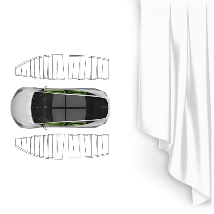 Tenda per protezione solare per la privacy del finestrino laterale dell'auto, For Tesla Model Y 4pcs White, For Tesla Model Y 4pcs Black, For Tesla Model 3 4pcs White, For Tesla Model 3 4pcs Black