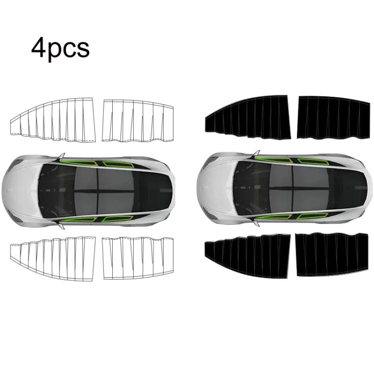 Tenda per protezione solare per la privacy del finestrino laterale dell'auto, For Tesla Model Y 4pcs White, For Tesla Model Y 4pcs Black, For Tesla Model 3 4pcs White, For Tesla Model 3 4pcs Black