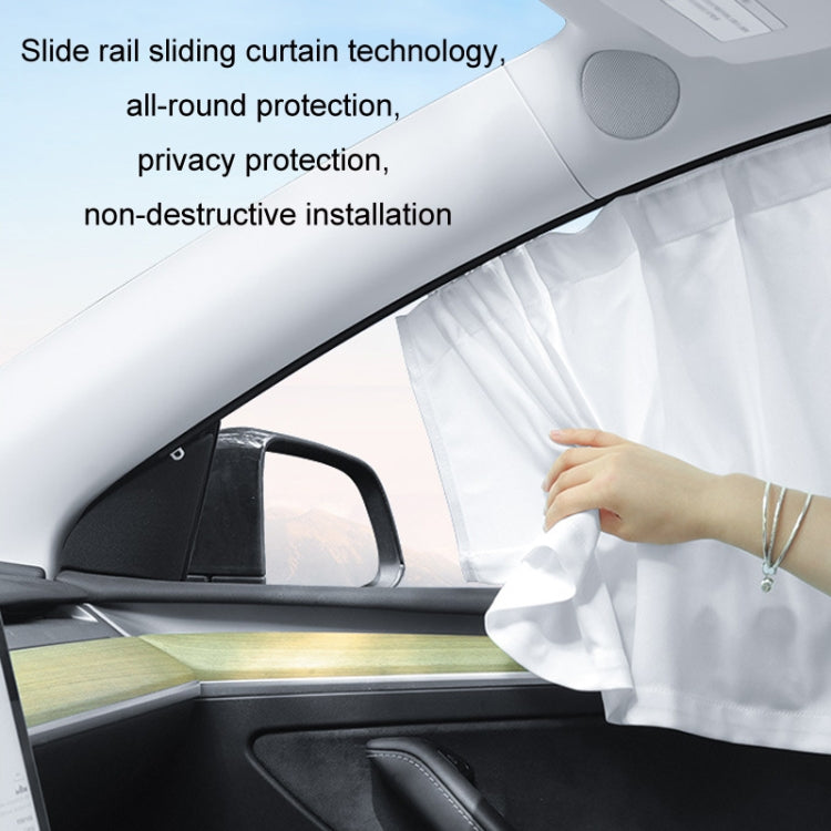 Tenda per protezione solare per la privacy del finestrino laterale dell'auto, For Tesla Model Y 4pcs White, For Tesla Model Y 4pcs Black, For Tesla Model 3 4pcs White, For Tesla Model 3 4pcs Black
