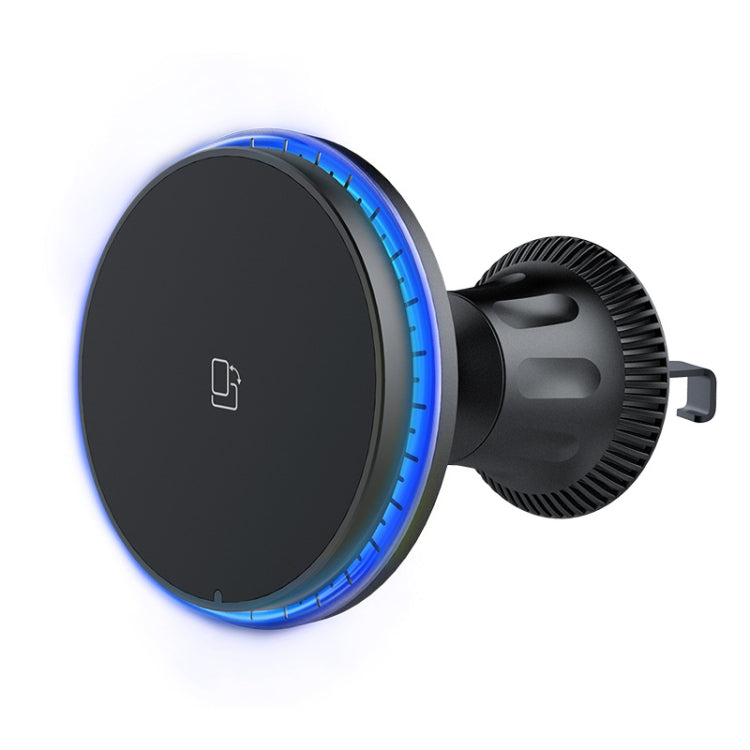 Supporto magnetico per cellulare con ricarica wireless per auto con luce ambientale, Blue Light, Colorful Light
