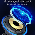Supporto magnetico per cellulare con ricarica wireless per auto con luce ambientale, Blue Light, Colorful Light