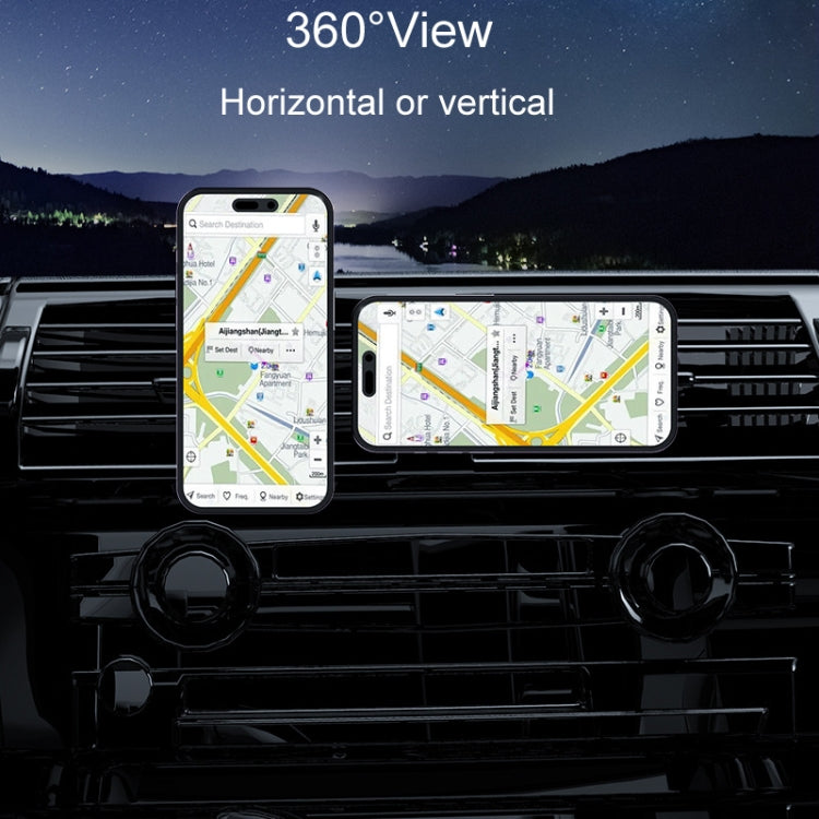 Supporto magnetico per cellulare con ricarica wireless per auto con luce ambientale, Blue Light, Colorful Light