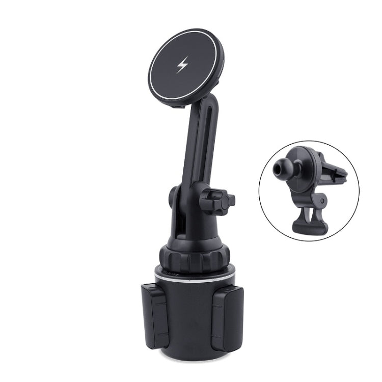 Supporto per tazza d'acqua per auto Staffa di ricarica wireless MagSafe, Black
