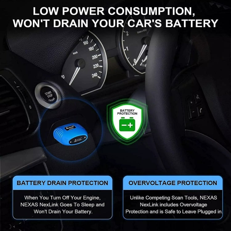 Scanner diagnostico Nexas Bluetooth 5.0 OBD2 per IOS/Android, OBD2 Diagnostic Scanner