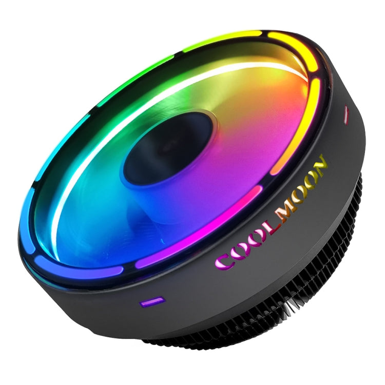 COOLMOON CPU Cooler Desktop Computer Cambia colore automatico Ventola di raffreddamento silenziosa multipiattaforma, CM-BF-RGB