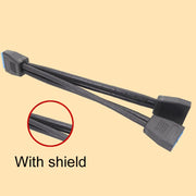Cavo di prolunga USB 3.0 da uno a due per scheda madre del computer, 21cm 19Pin