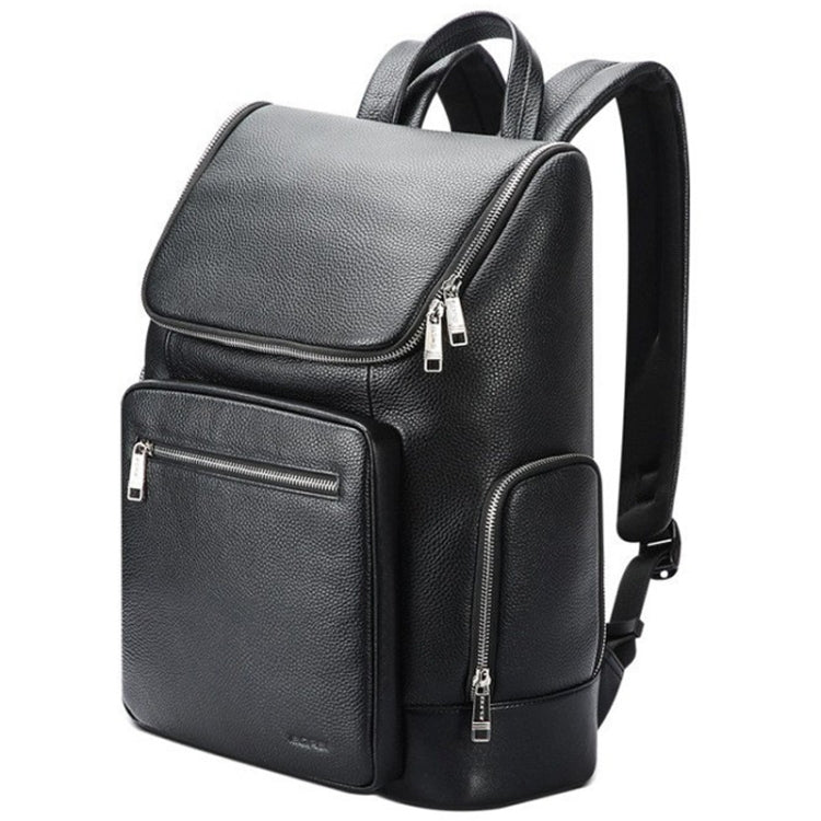 Bopai 61-122431 Zaino per laptop impermeabile da lavoro in pelle bovina di grande capacità a primo strato, 61-122431