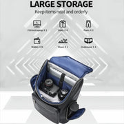 Bopai 61-122431 Zaino per laptop impermeabile da lavoro in pelle bovina di grande capacità a primo strato, 61-122431