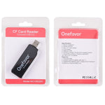 Lettore di schede CF di lettura e scrittura ad alta velocità USB 2.0 Onefavor, CF Card Reader