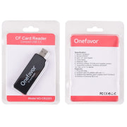 Lettore di schede CF di lettura e scrittura ad alta velocità USB 2.0 Onefavor, CF Card Reader
