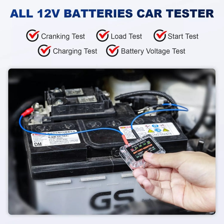 ANCEL 12V LED Tester per batteria per auto SOH/SOC Strumento di analisi della batteria ricaricabile, BM200 PRO