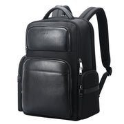 Bopai 61-125031 Zaino per laptop aziendale in pelle bovina di grande capacità a primo strato con porta USB + tipo C, 61-125031