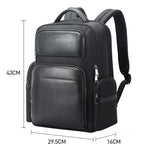 Zaino business in pelle bovina con porta USB e Type-C