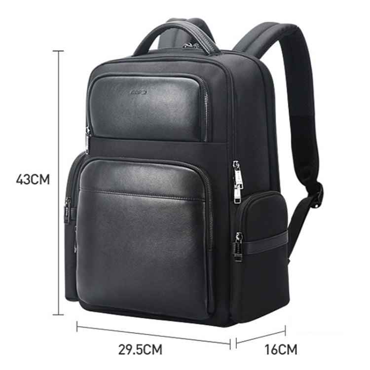 Zaino business in pelle bovina con porta USB e Type-C