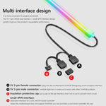 Luce ambientale decorativa interna per custodia per computer desktop con barra luminosa ARGB panoramica, F300 Square