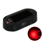 Spia LED antifurto analogico solare per auto, Black Shell Red Light, Black Shell Blue Light