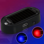 Spia LED antifurto analogico solare per auto, Black Shell Red Light, Black Shell Blue Light