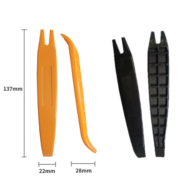 Strumento di assemblaggio per smontaggio audio per auto con filo nascosto per registratore di guida da 10 pezzi, Orange, Black