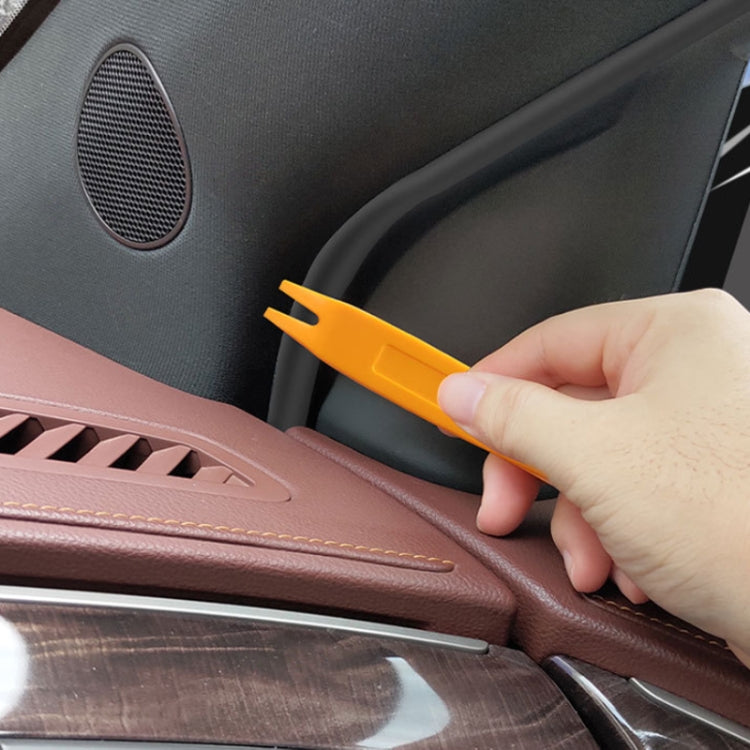 Strumento di assemblaggio per smontaggio audio per auto con filo nascosto per registratore di guida da 10 pezzi, Orange, Black