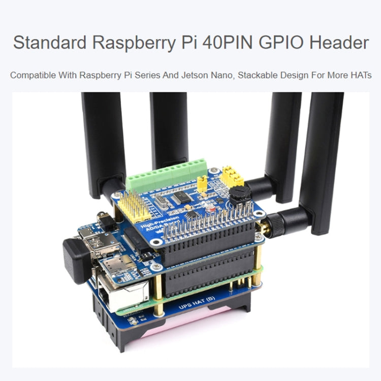 Waveshare SIM8262E-M2 5G HAT per Raspberry Pi, quad antenne 5G NSA, compatibile 5G/4G/3G