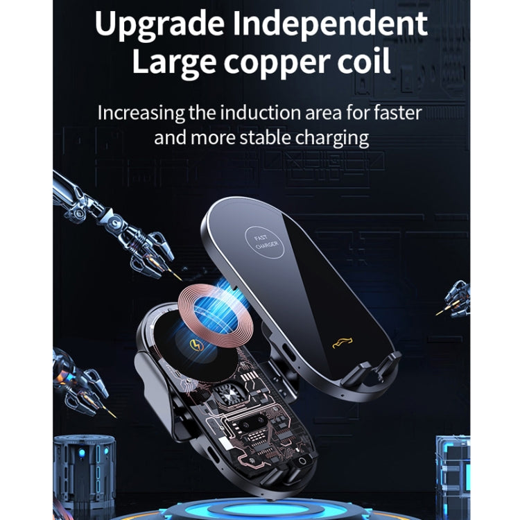 Supporto per telefono cellulare con ricarica wireless a induzione intelligente con presa d'aria per auto