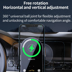Supporto per telefono cellulare con ricarica wireless a induzione intelligente con presa d'aria per auto