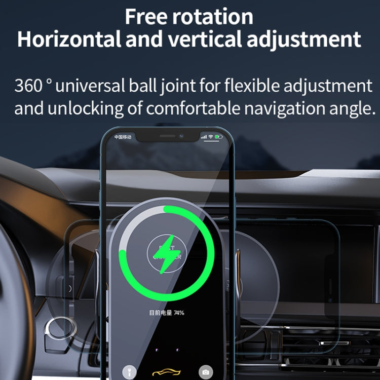 Supporto per telefono cellulare con ricarica wireless a induzione intelligente con presa d'aria per auto