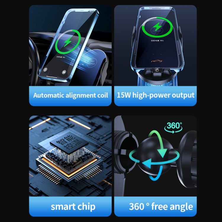 Supporto per telefono cellulare con ricarica wireless a induzione intelligente con presa d'aria per auto