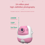 A19B Mini fotocamera da stampa digitale per bambini con fotocamera reversibile HD da 2,0 pollici 720P